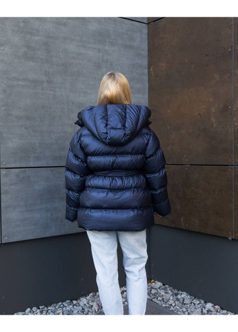 Синя зимня жіночий зимовий пуховик SK