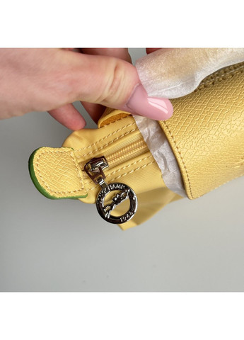 Маленька жіноча сумка (жовта) 17×11×5.5 см в стилі Longchamp B&S (368827096)