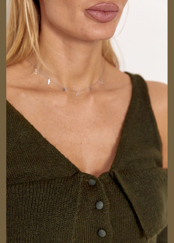 Женский вязаный пуловер с открытыми плечами Lurex (308725382)