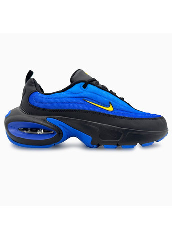 Черные демисезонные кроссовки мужские nike air max portal blue/black/yellow найк аир макс портал черные No Brand
