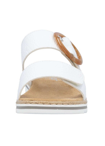 Белые шлепанцы Rieker