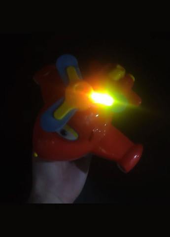 Каталка з ручкою "Літак", світло (червона) MIC (324260182)