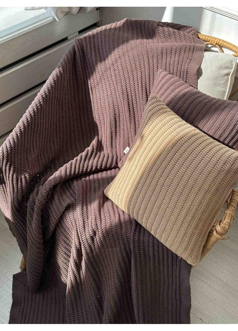 Плед вязаный Cotton шоколадный ТМ Прованс (367726757)