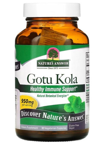 Gotu Kola 950 mg 90 Veg Caps Nature's Answer (301006192)