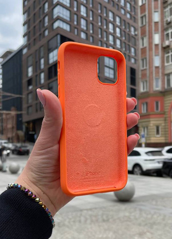 Чохол для iPhone 11 оранжевий Papaya Silicone Case силікон кейс No Brand (289754116)