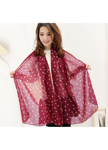 Жіноча шарф хустка в горох шифоновий 150 см*70 см No Brand (371366992)