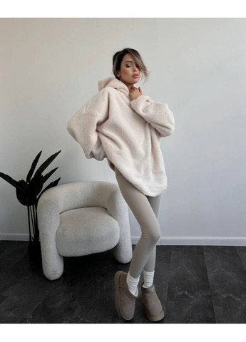 Женское худи зимнее мягкое оверсайз снизу с фиксаторами Nositi 1193-13-380Е (371641080)