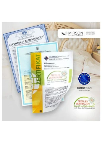 Постільна білизна Сатин Premium 0848 + 0843 Robert (2200002032896) Mirson Сатин Premium 0848 + 0843 Robert Євро (379026257)