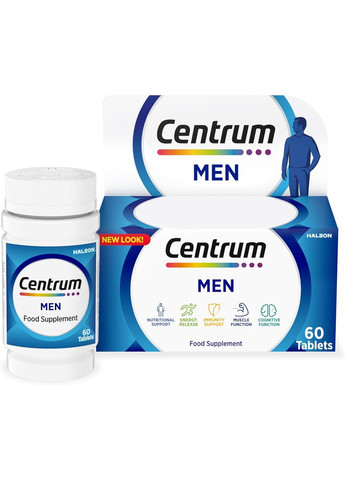 Мультивітамінний комплекс для чоловіків Men Multivitamins and Minerals (60 таблеток на 60 днів) Centrum (280265937)