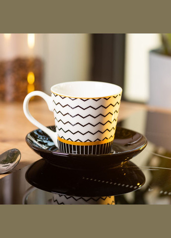 Чашечка с блюдцем керамическая 200 мл, teeth Ceramic (323160164)