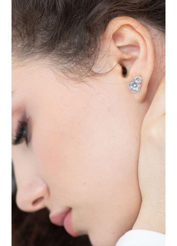 Пусеты серебряные Мальва 925 Флора Skifska Etnika (364203244)