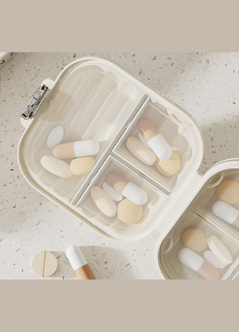 Таблетниця пластикова 18465 4х8х8 см біла No Brand (364769047)