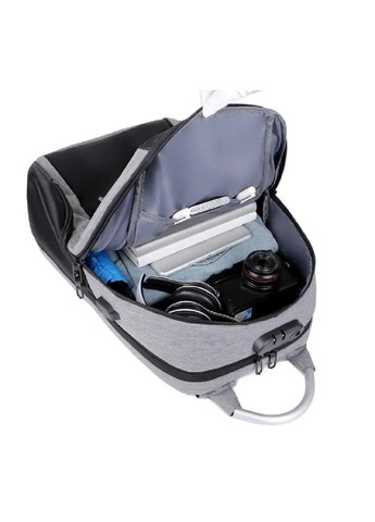 Рюкзак городской дорожный с кодовым замком светоотражающими вставками карманом для ноутбука 44х30х17 см (477611-Prob) Серый Unbranded (298399341)