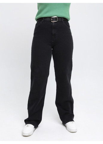 Джинси жіночі утеплені чорні на флісі великі розміри Палаццо John Richone - (369668874)