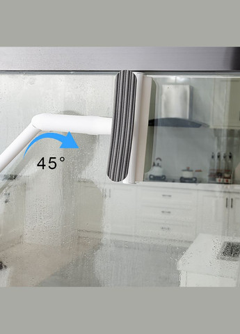 Двостороння Поворотна Швабра для Вікон 🔥 з Функцією збору Води 🔥 Кут повороту 45 градусів ❤️ Comshop (301538079)