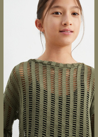 Оливковий (хакі) літній джемпер з бавовни C&A