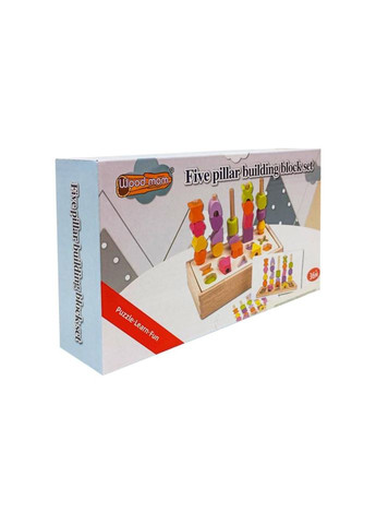 Детская деревянная игрушка "Пирамидка-сортер" C9407, 8 карт No Brand (365639278)