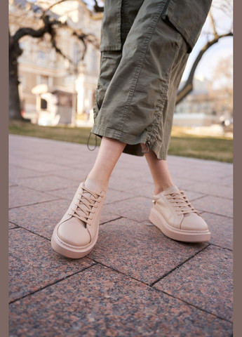Бежевые демисезонные кроссовки женские No Brand