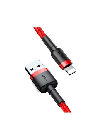 Кабель длинный 3 метра Cafule USB Lightning 3м красный с черным CALKLFR09 Baseus (279826438)