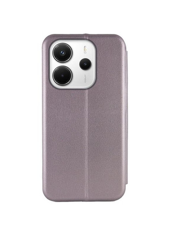 Кожаный чехол-книжка Classy для Xiaomi Redmi Note 14 4G (Europe version) Grey No Brand (345561152)