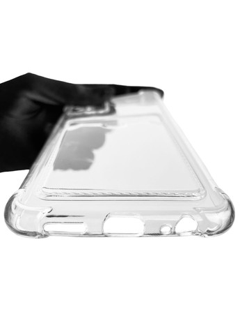 Чехол для Poco M5s с бронь углами с карманом для визиток карточек k-pop на сяоми поко м5с прозрачный Xiaomi (366021174)