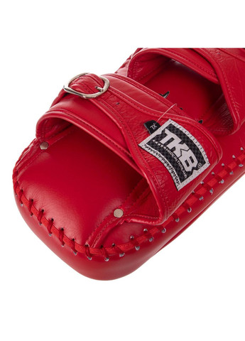 Пади для тайського боксу Тай-педи з натуральної шкіри (2шт) KING Extreme (р-р XL 39x20x11см, на пряжці, Червоний) Top King Boxing (361436270)