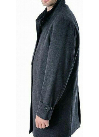 Комбіноване демісезонне Чоловіче пальто на ґудзиках, комір-стійка, вугільно-сіре, розмір 40 L London Fog