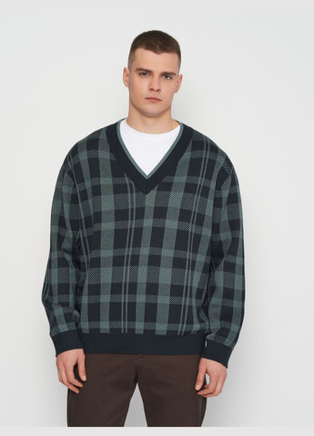 Серо-зеленый зимний свитер H&M