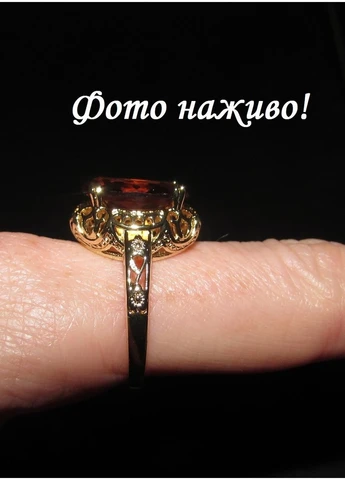 Вінтажний стиль: ошатна ажурна каблучка з кристалом, 18, 10-849 No Brand (369505007)