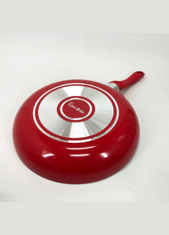 Сковорода 28 см СВ-2814, сковорода для смаження, якісна сковорода. Колір: червоний Con Brio (364665140)