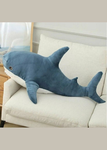 Плюшевая мягкая детская игрушка для обнимашек Акула 60 см серый (2030007399) No Brand (336890124)