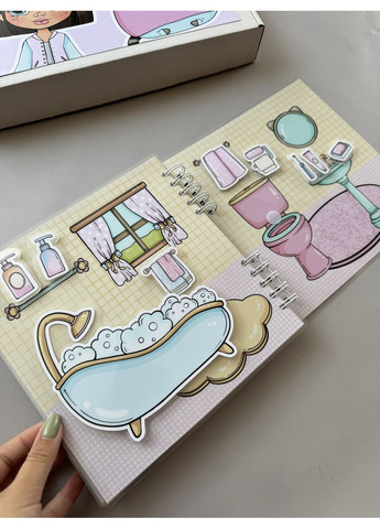 Подарунковий набір книжечка на липучках,розмальовка “Моя пухнаста подружка”. No Brand (370952815)