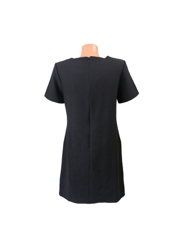 Черное кэжуал женское платье с коротким рукавом s 42 черный Kiabi