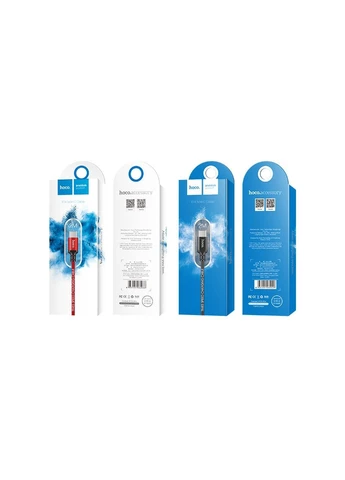 Кабель X14 USB to Type-C 2A, 2m, nylon, aluminum connectors, Black Hoco (399926936)