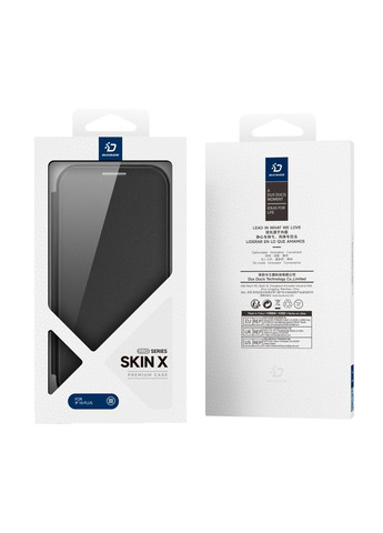Чехол-книга Skin X Pro with MagSafe для iPhone 16 Plus Цвет Pure Black Dux Ducis Apple iPhone 16 Plus 2024 (335874271)
