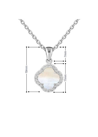 Серебряный кулон Клевер с перламутром (7374.2) IRIJ (331016775)