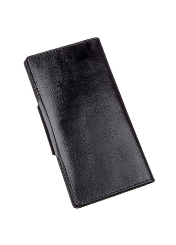 Гаманець чоловічий вертикальний зі шкіри Алькор на кнопках 16173 Чорний Shvigel (329147499)