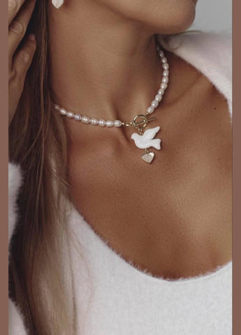 Колье "Gold Heart Горлица" Le'Perle (312519912)