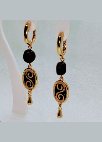 Сережки 3187 з натуральним бурштином MINOV (317045168)