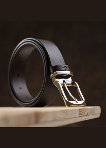 Мужской ремень кожаный 11054 Коричневый Grande Pelle (303139187)