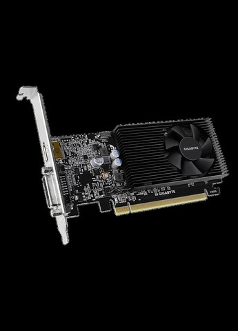 Видеокарта GeForce GT1030, 2Gb GDDR4, 64-bit, DVI/HDMI, 1417/2100 MHz, Low Profile (GV-N1030D4-2GL) Gigabyte (317275311)