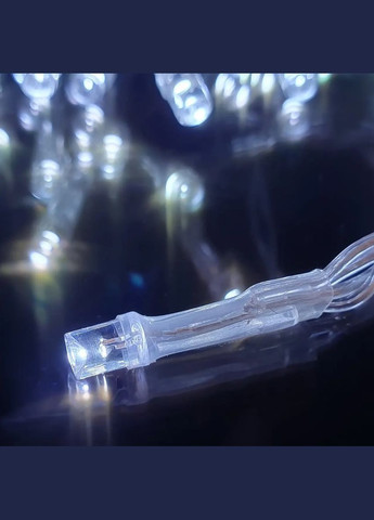 Яскрава світлодіодна гірлянда НА БАТАРЕЙКАХ+ від USB 10м 100LED ХОЛОДНИЙ БІЛИЙ прозорий провід Po Fanu (301764993)