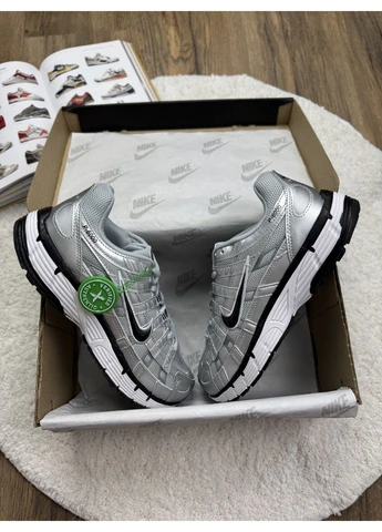 Білі кросівки чоловічі nike p6000 white silver black найк п-6000 білі демісезон No Brand