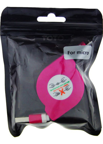 Кабель TKX-66 Flat USB cable microUSB 1m Lilac Toto (301471046)