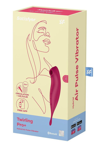 Смарт-вибратор для клитора с вакуумной стимуляцией Twirling Pro+ dark red Satisfyer (315497935)