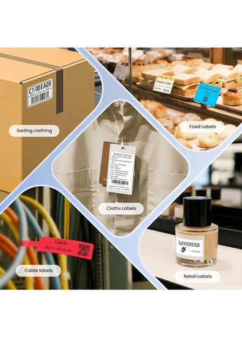 Портативний Bluetooth термопринтер для етикеток 221B, сумісний з iOS та Android чорний CLABEL Amazon (371363979)