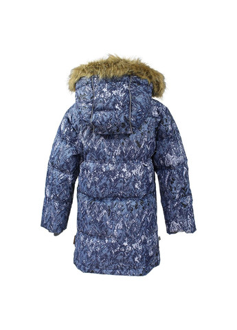 Синяя куртка-пуховик lucas, р.128, синий с белым () Huppa 17770055-73286-128