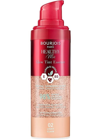 Тональная основа для сияния кожи Healthy Mix Glow Tint Essence 002 - Light (2-1238279) Bourjois (369789842)