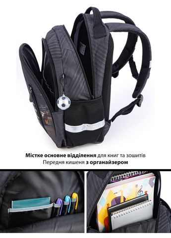 Ортопедичний рюкзак з пеналом та мішком для хлопчика для першокласника (Full 160-5) School Standard (293815089)