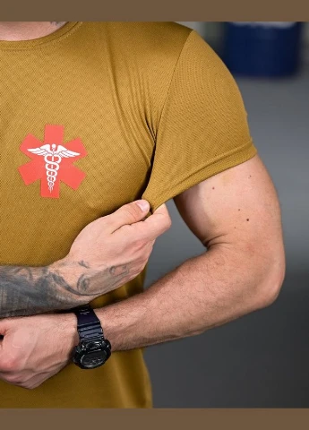 Тактична футболка Medic рп7345 з матеріалу Coolmax з малюнком DTF No Brand (351376899)
